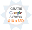 GRATIS para Google AdWords ; Por la sola contrataci&oacute;n del servicio, usted se hace acreedor de cr&eacute;ditos para utilizar en Google AdWords. Esto es posible gracias al convenio que mantenemos con el mas...